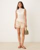 AWARE AWARE asymmetric textured top in cream-White - 3