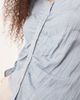 AWARE AWARE blouson sleeve crinkle blouse in blue - 3