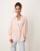 AWARE AWARE crinkle effect shirt in light pink - 1