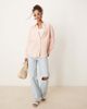 AWARE AWARE crinkle effect shirt in light pink - 2