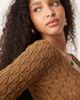 AWARE AWARE crochet knit mini dress with wide sleeves in brown - 4