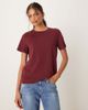 AWARE AWARE heavyweight boxy T-shirt in burgundy-Red - 1