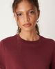 AWARE AWARE heavyweight boxy T-shirt in burgundy-Red - 2