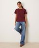 AWARE AWARE heavyweight boxy T-shirt in burgundy-Red - 3