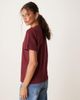 AWARE AWARE heavyweight boxy T-shirt in burgundy-Red - 4
