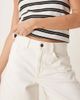 AWARE AWARE high rise denim jorts in ecru-White - 3