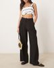 AWARE AWARE high waisted pleat front pants in black - 1