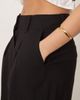 AWARE AWARE high waisted pleat front pants in black - 3