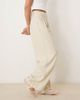 AWARE AWARE high waisted pleat front pants in stone-Neutral - 4