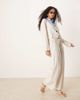 AWARE AWARE linen touch buttondown top in white pinstripe - part of a set-Blue - 2
