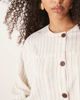 AWARE AWARE linen touch buttondown top in white pinstripe - part of a set-Blue - 3