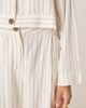 AWARE AWARE linen touch wide leg pants in white pinstripe - part of a set - 3