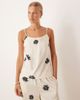 AWARE AWARE satin cami top in mono floral print - part of a set-Black - 1