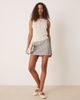 AWARE AWARE seam front jersey top in cream-White - 2