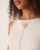 AWARE AWARE seam front jersey top in cream-White - 3