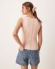 AWARE AWARE seam front jersey top in light pink - 4