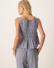 AWARE AWARE shirred seersucker peplum top in blue plaid - part of a set - 4