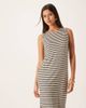 AWARE AWARE sleeveless maxi dress in black and white stripe - 4