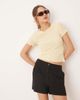 AWARE AWARE textured baby t-shirt in pale yellow - 1