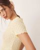 AWARE AWARE textured baby t-shirt in pale yellow - 2