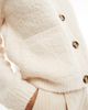 AWARE AWARE textured boucle cardigan in cream-White - 3