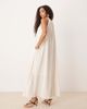 AWARE AWARE textured halter maxi dress in white - 4