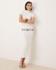AWARE AWARE textured lettuce edge midi skirt in white - part of a set - 1