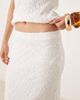 AWARE AWARE textured lettuce edge midi skirt in white - part of a set - 4