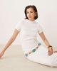 AWARE AWARE textured lettuce edge t-shirt in white - part of a set - 1