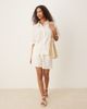 AWARE AWARE textured relaxed shorts in white - part of a set - 1