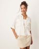 AWARE AWARE utility shirt with pockets in cream-White - 1