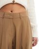 AWARE VERO MODA AWARE drapey tailored dad pants in warm brown - 3