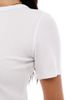 AWARE VERO MODA AWARE super soft ribbed T-shirt in white - 4