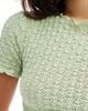 AWARE VERO MODA AWARE textured baby T-shirt in sage green - 3