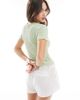 AWARE VERO MODA AWARE textured baby T-shirt in sage green - 4