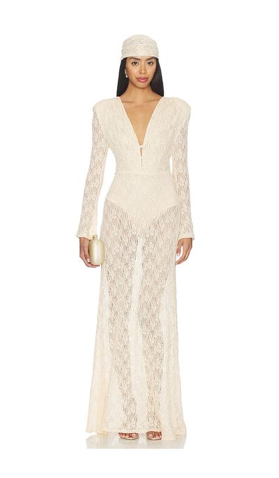 Awave Studio Long Sleeve Lace Maxi Dress