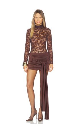 AWAVE Studio AWAVE Studio Mini Long Sleeve Lace Dress
