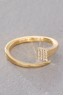 Awe Inspired Awe Horseshoe Nail Gold Ring