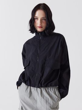 Awesomestudio Oversized fit Windbreaker Blouson Black