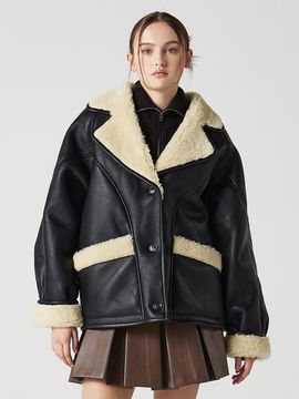 Awesomestudio Shearling Jacket Black