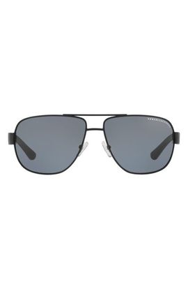 AX Armani Exchange AX Armani Exchange 62mm Polarized Oversize Aviator Sunglasses
