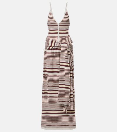 Aya Muse Aya Muse Aella knitted striped cotton-blend maxi dress