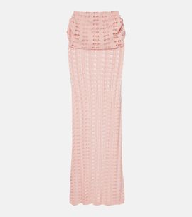 Aya Muse Aya Muse Draped pointelle maxi skirt