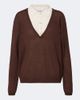 Aya Muse Aya Muse Eirae paneled linen-blend sweater - 1