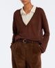 Aya Muse Aya Muse Eirae paneled linen-blend sweater - 2