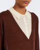 Aya Muse Aya Muse Eirae paneled linen-blend sweater - 3