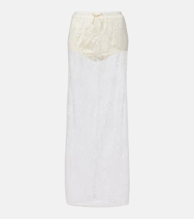 Aya Muse Aya Muse Eteri bow-detail floral lace midi skirt