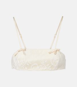 Aya Muse Aya Muse Eteri bow-detail lace bra top