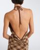 Aya Muse Aya Muse Kae scarf-detail plaid halterneck top - 4