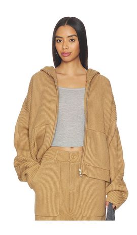 Aya Muse Aya Muse Knit Zip Up Hoodie